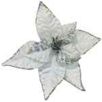 FLOR NAVIDEÑA PLATEADA 46CM (BJX60)