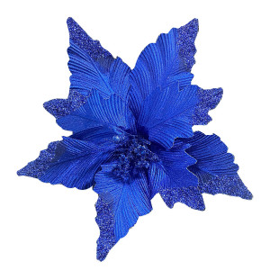 FLOR NAVIDEÑA AZUL 50CM (BJX60)