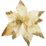 FLOR NAVIDEÑA DORADA 50CM (BJX60)