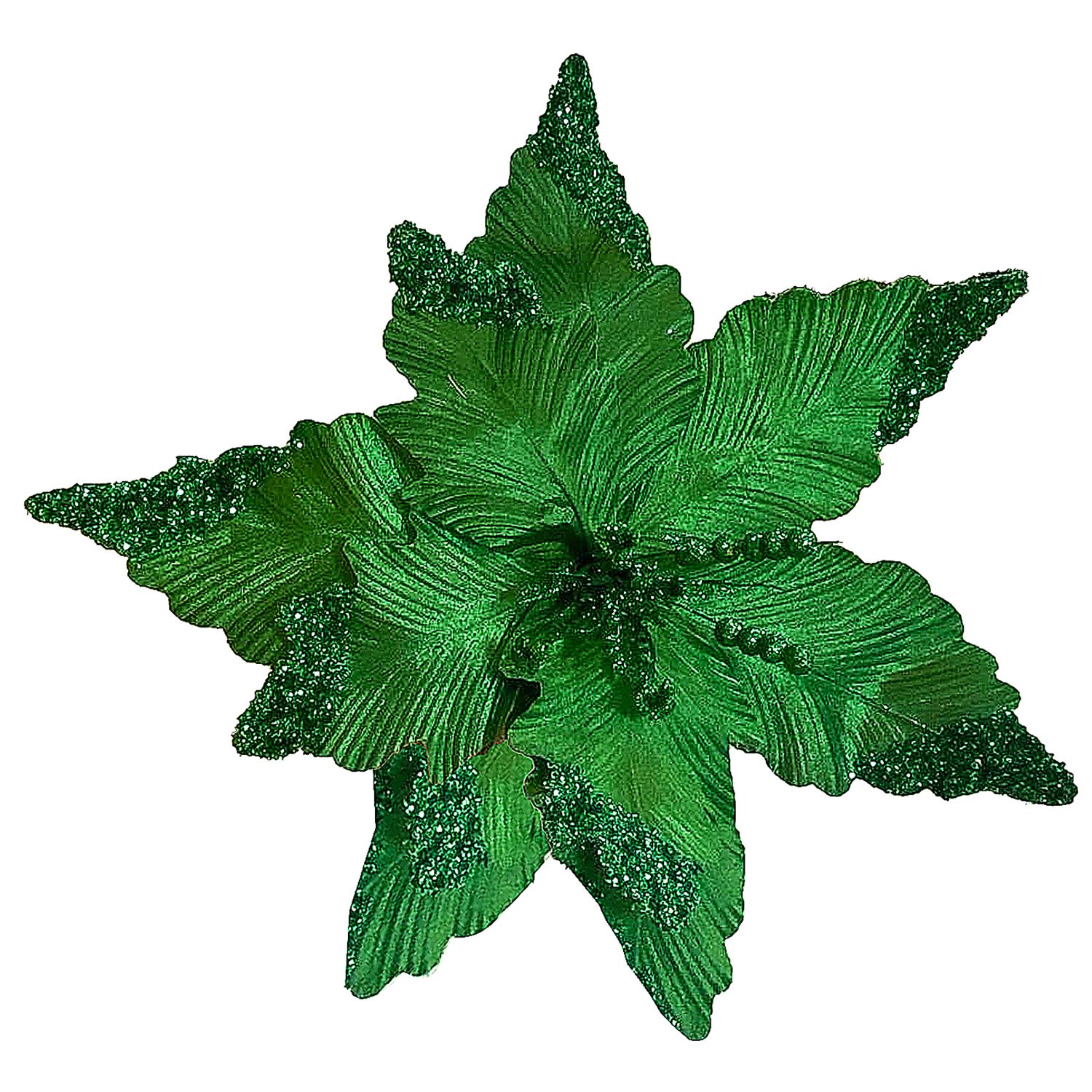 FLOR NAVIDEÑA VERDE 50CM (BJX60)