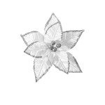 FLOR NAVIDEÑA BLANCA 26CM (BJX100)