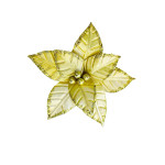 FLOR NAVIDEÑA DORADA 26CM (BJX100)