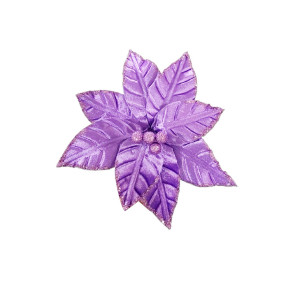 FLOR NAVIDEÑA LILA 26CM (BJX100)