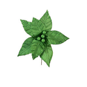 FLOR NAVIDEÑA VERDE 26CM (BJX100)