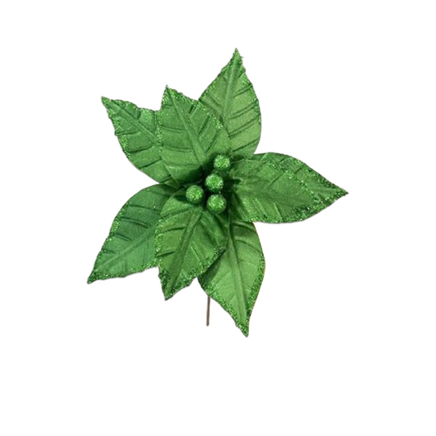 FLOR NAVIDEÑA VERDE 26CM (BJX100)