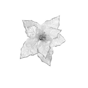 FLOR NAVIDEÑA BLANCA 25CM (BJX100)