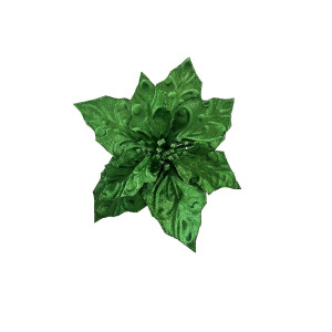 FLOR NAVIDEÑA VERDE 25CM (BJX100)