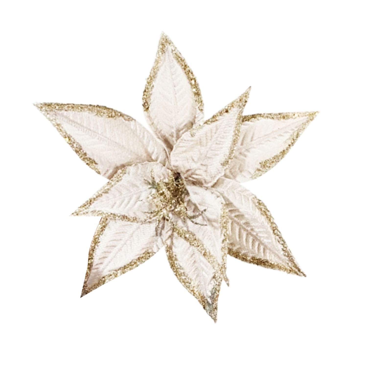 FLOR NAVIDEÑA CHAMPAÑA 28CM (BJX80)