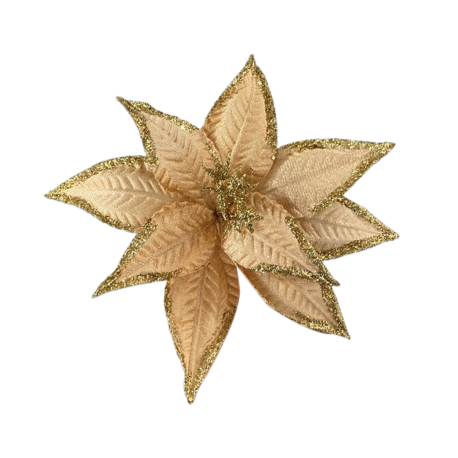 FLOR NAVIDEÑA DORADA 28CM (BJX80)