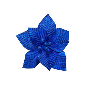 FLOR NAVIDEÑA AZUL 26CM (BJX100)