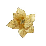 FLOR NAVIDEÑA DORADA 26CM (BJX100)