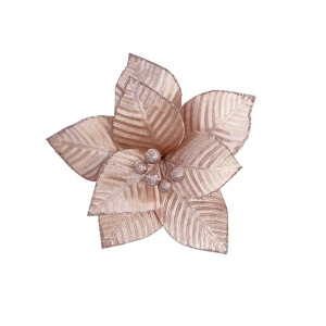 FLOR NAVIDEÑA PALO ROSA 26CM (BJX100)