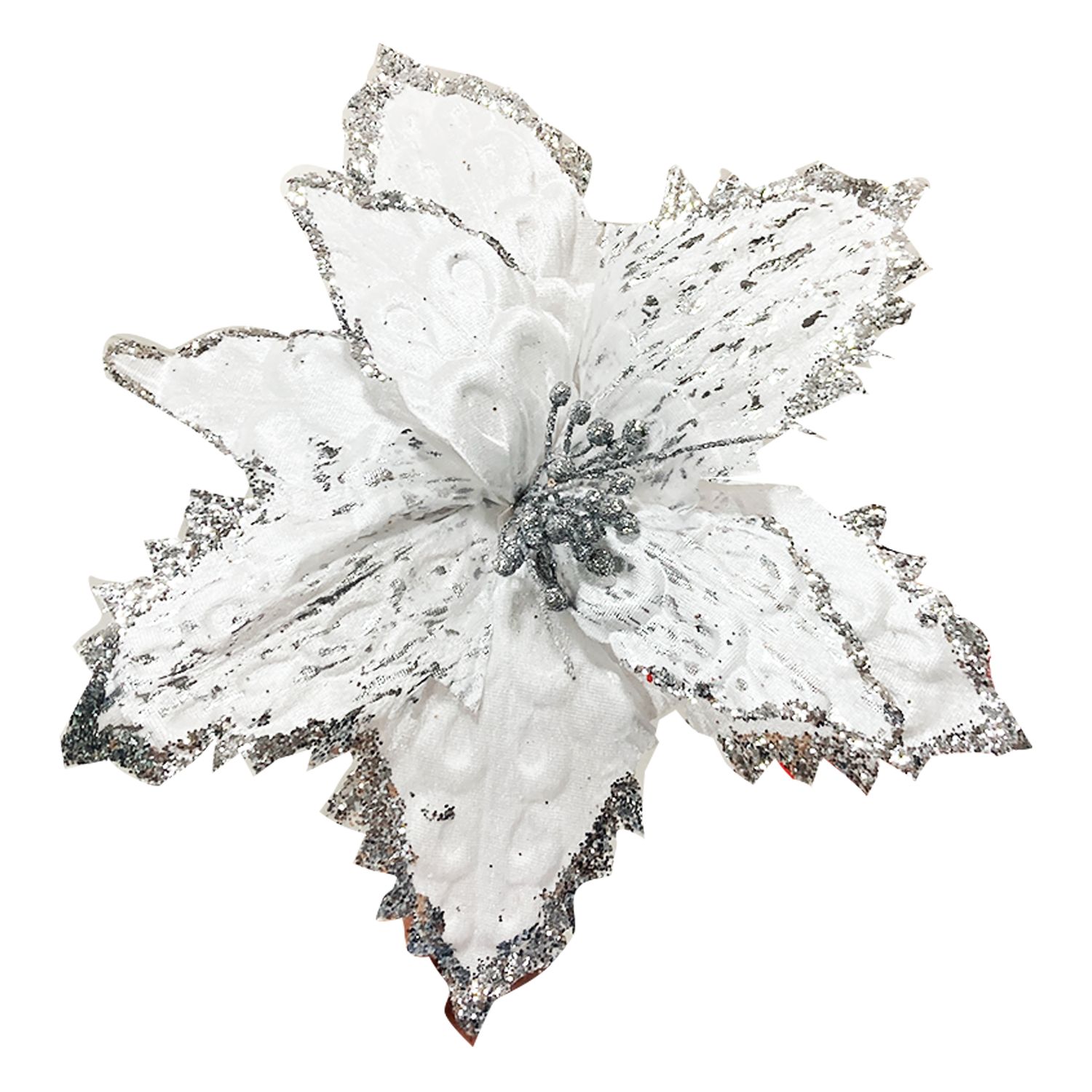 FLOR NAVIDEÑA BLANCA 34CM (BJX80)