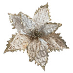 FLOR NAVIDEÑA CHAMPAÑA 34CM (BJX80)