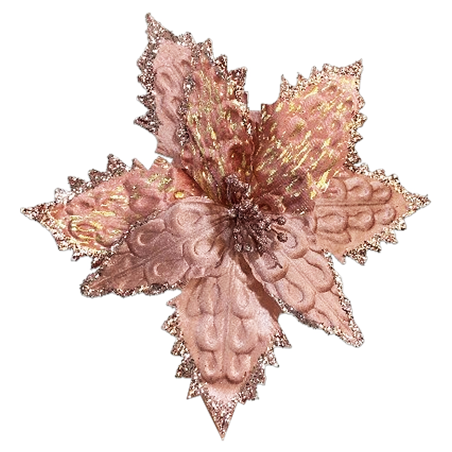 FLOR NAVIDEÑA PALO ROSA 34CM (BJX80)