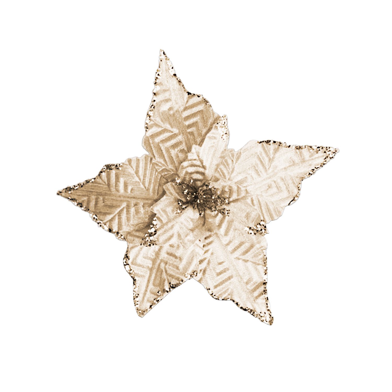 FLOR NAVIDEÑA CHAMPAÑA 24CM (BJX100)