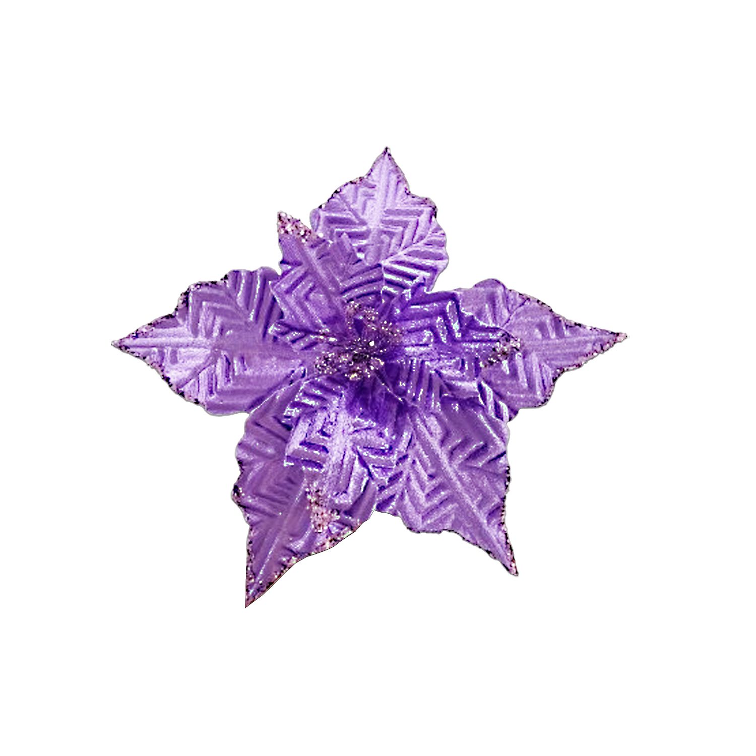 FLOR NAVIDEÑA LILA 24CM (BJX100)