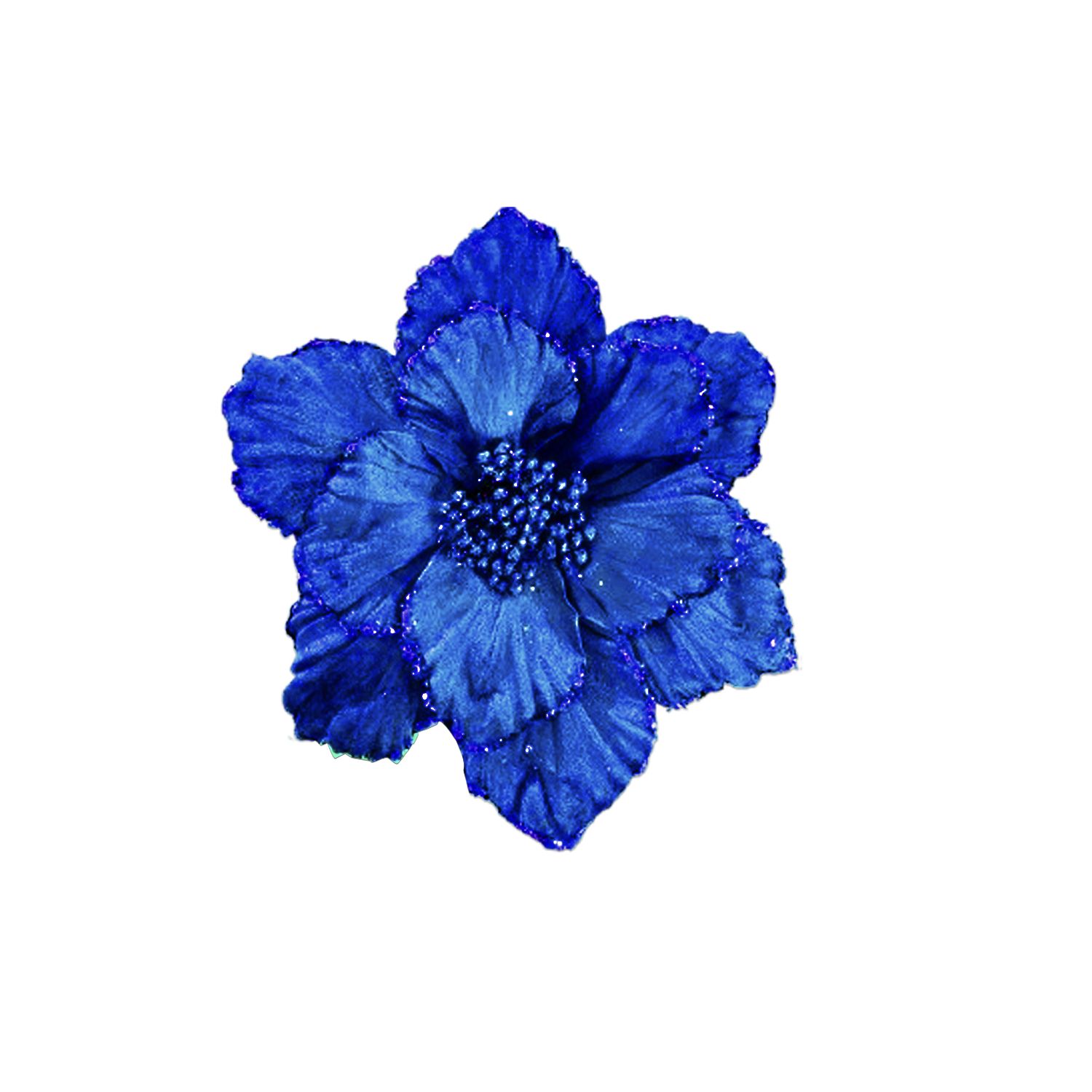 FLOR NAVIDEÑA AZUL 22CM (BJX80)