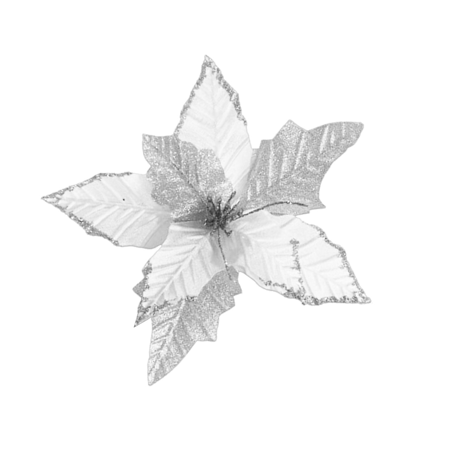 FLOR NAVIDEÑA BLANCA 30CM (BJX80)