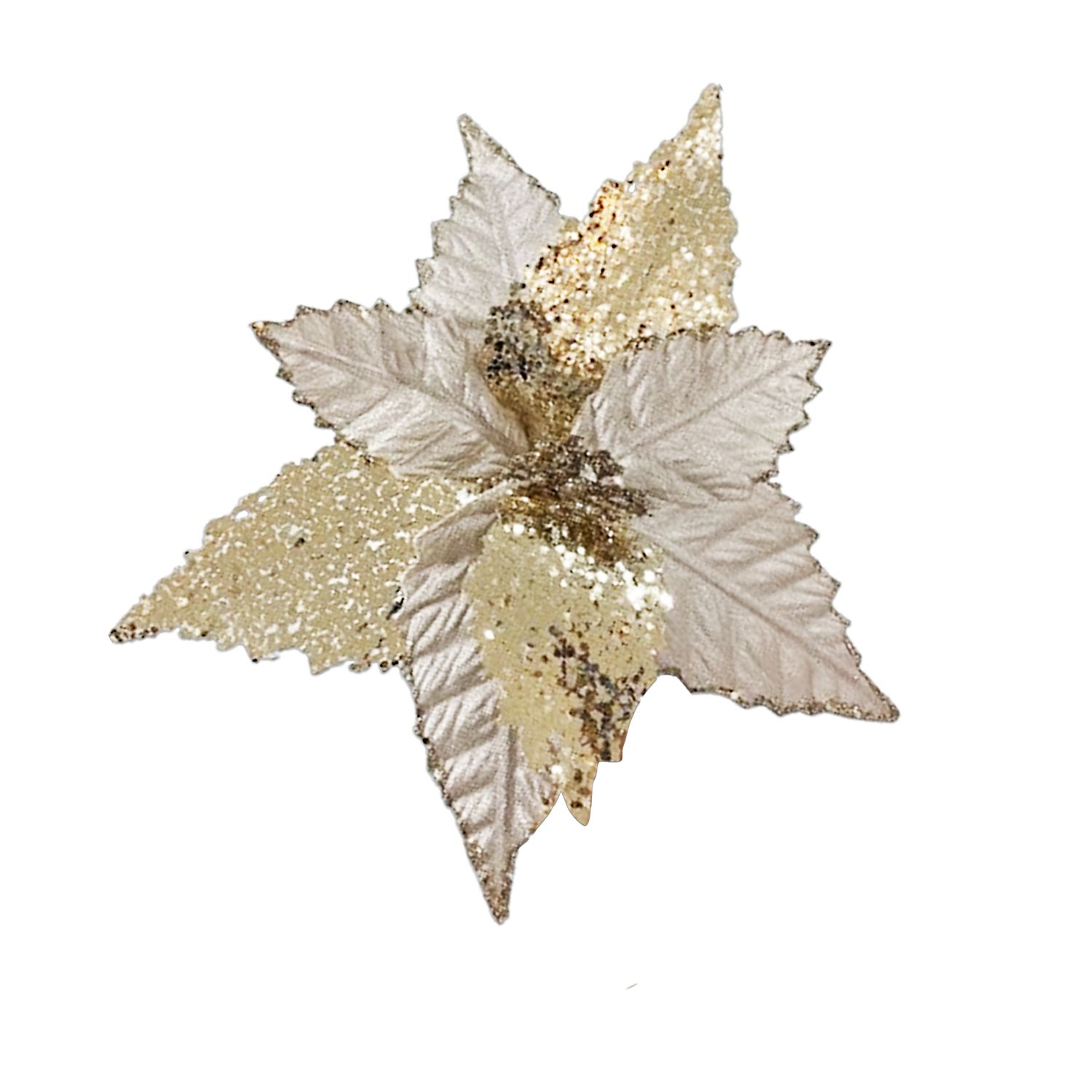 FLOR NAVIDEÑA CHAMPAÑA 32CM (BJX80)