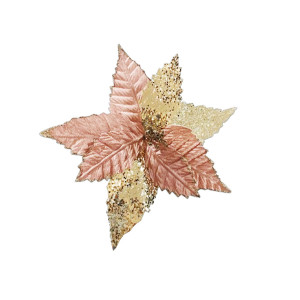 FLOR NAVIDEÑA PALO ROSA 32CM (BJX80)