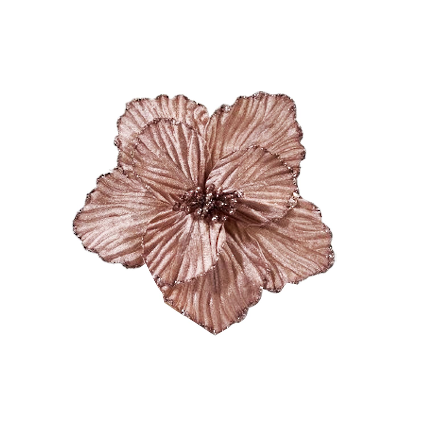 FLOR NAVIDEÑA PALO ROSA 18CM (BJX100)