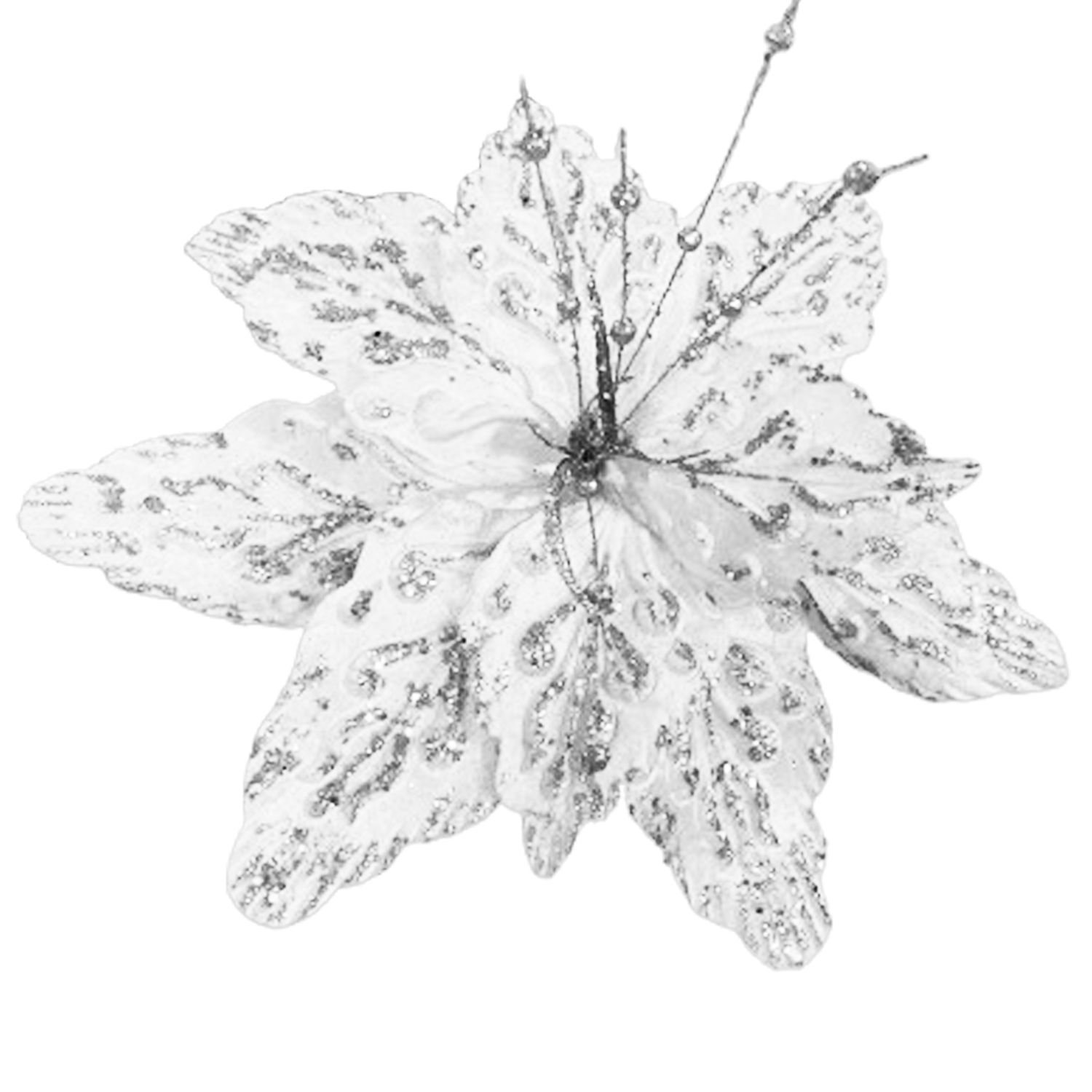 FLOR NAVIDEÑA BLANCA 45CM (BJX60)