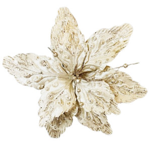 FLOR NAVIDEÑA CHAMPAÑA 45CM (BJX60)