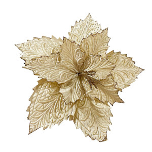 FLOR NAVIDEÑA CHAMPAÑA 38CM (BJX60)