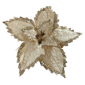 FLOR NAVIDEÑA CHAMPAÑA 46CM (BJX60)