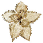 FLOR NAVIDEÑA DORADA 46CM (BJX60)