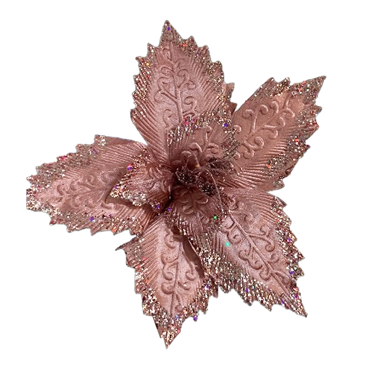 FLOR NAVIDEÑA PALO ROSA 46CM (BJX60)