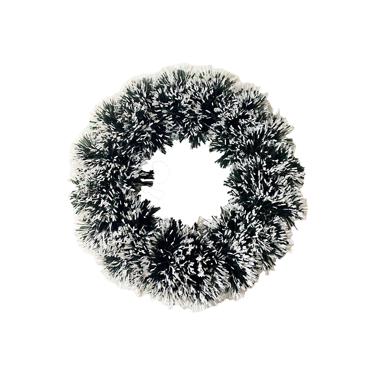 CORONA NAVIDEÑA PUNTAS BLANCAS 24CM