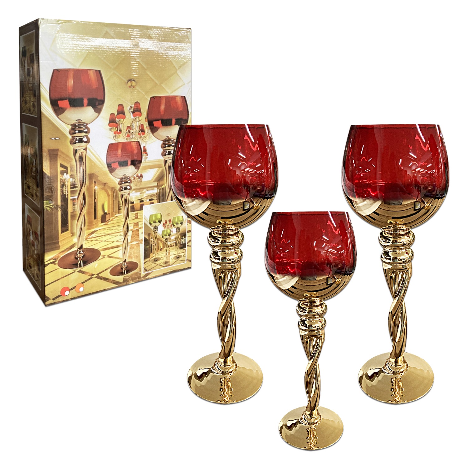 JUEGO DE COPAS NAVIDEÑAS X3