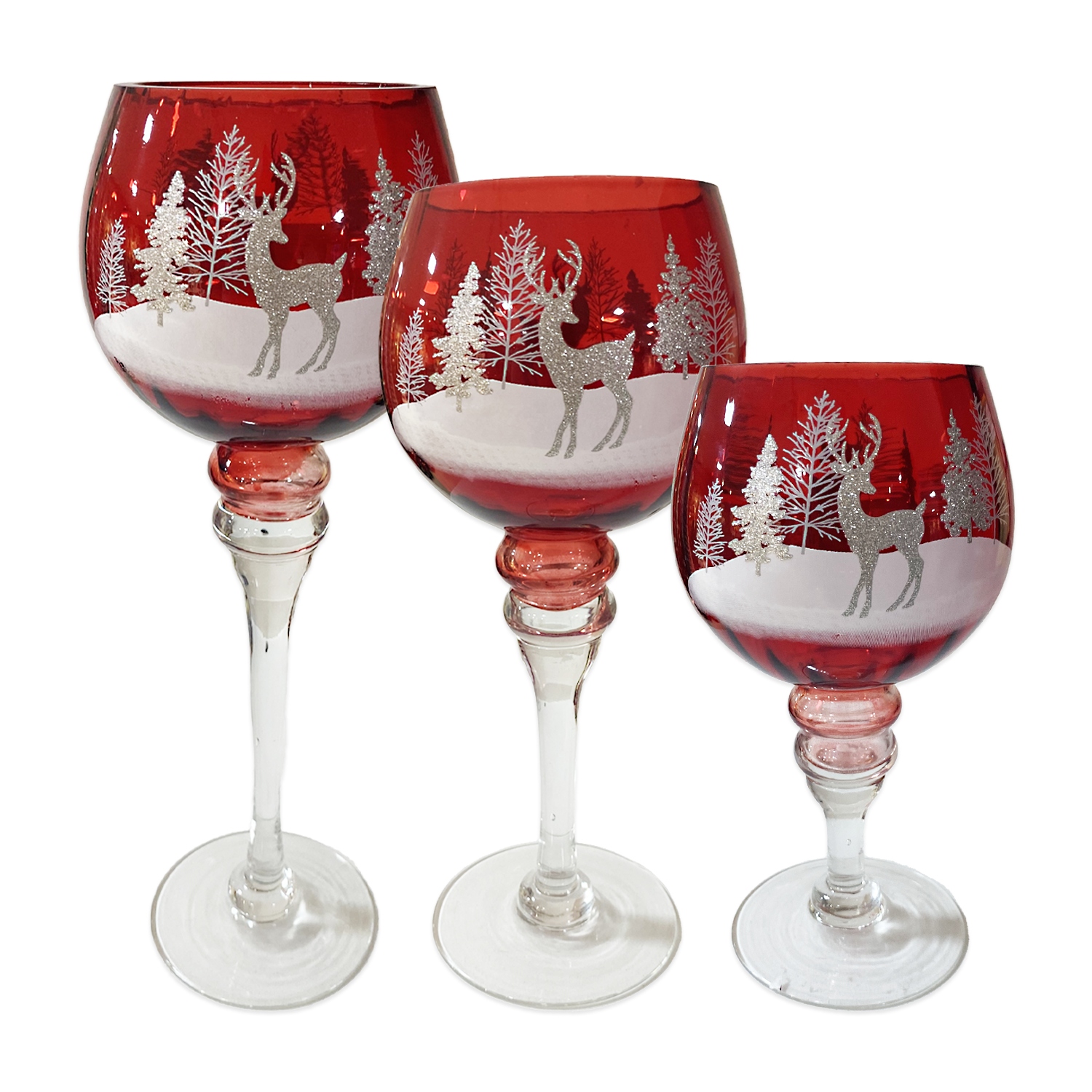 JUEGO DE COPAS NAVIDEÑAS X3