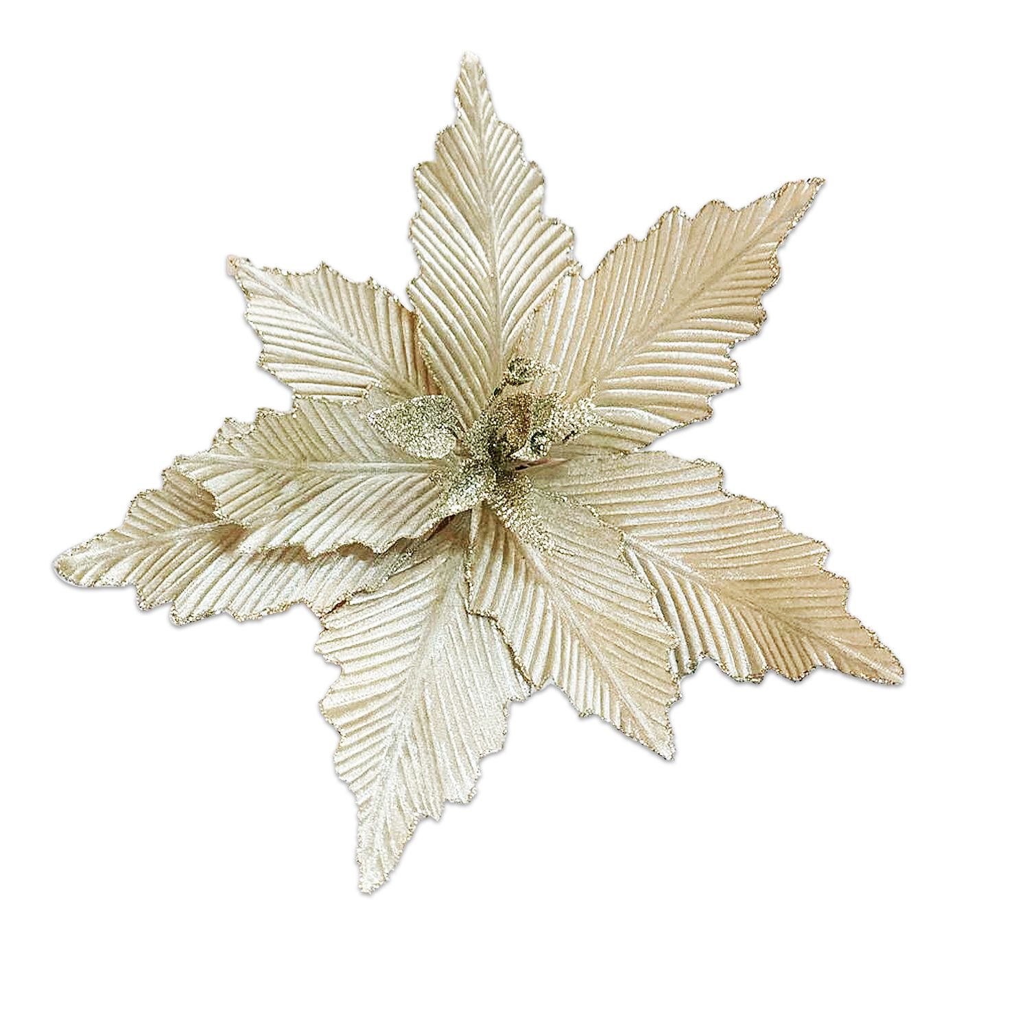 FLOR NAVIDEÑA CHAMPAÑA 36CM (BJX100)