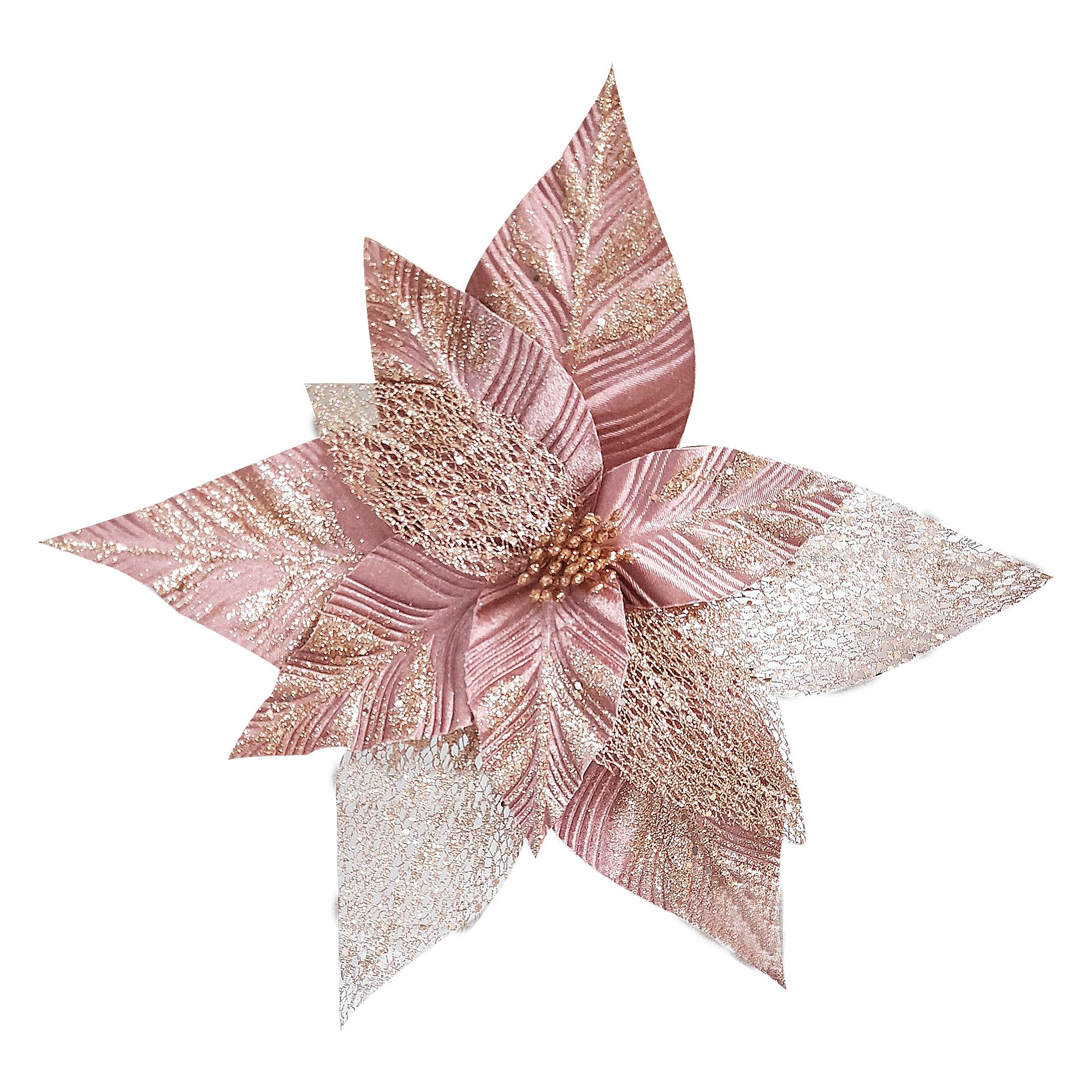 FLOR NAVIDEÑA PALO ROSA 46CM (BJX48)