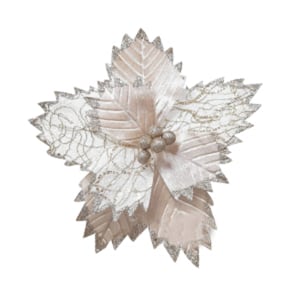 FLOR NAVIDEÑA CHAMPAÑA (30CM);