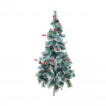 ARBOL NAVIDEÑO ERIZO PUNTAS BLANCAS DECORADO 150CM 150T