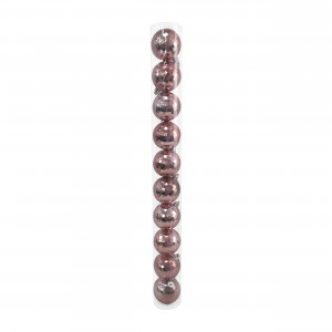 BOLA NAVIDEÑA PALO ROSA 6CM X10