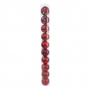 BOLA NAVIDEÑA ROJA 6CM X10