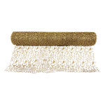 MALLA NAVIDEÑA NIDO DE PAJARO DORADA 48CM*5Y