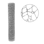 MALLA NAVIDEÑA NIDO DE PAJARO PLATEADA 48CM*5Y