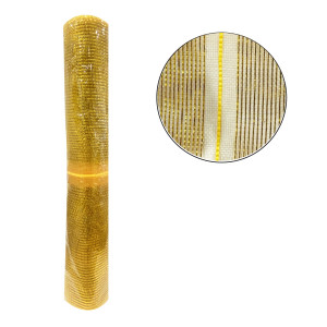 MALLA NAVIDEÑA ESPEJO DORADA 52*10Y