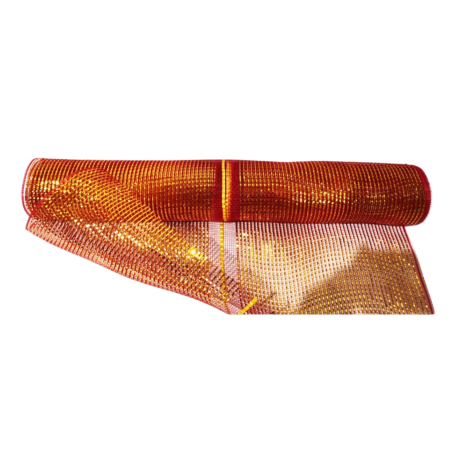 MALLA NAVIDEÑA ESPEJO ROJA/DORADA 52*10Y
