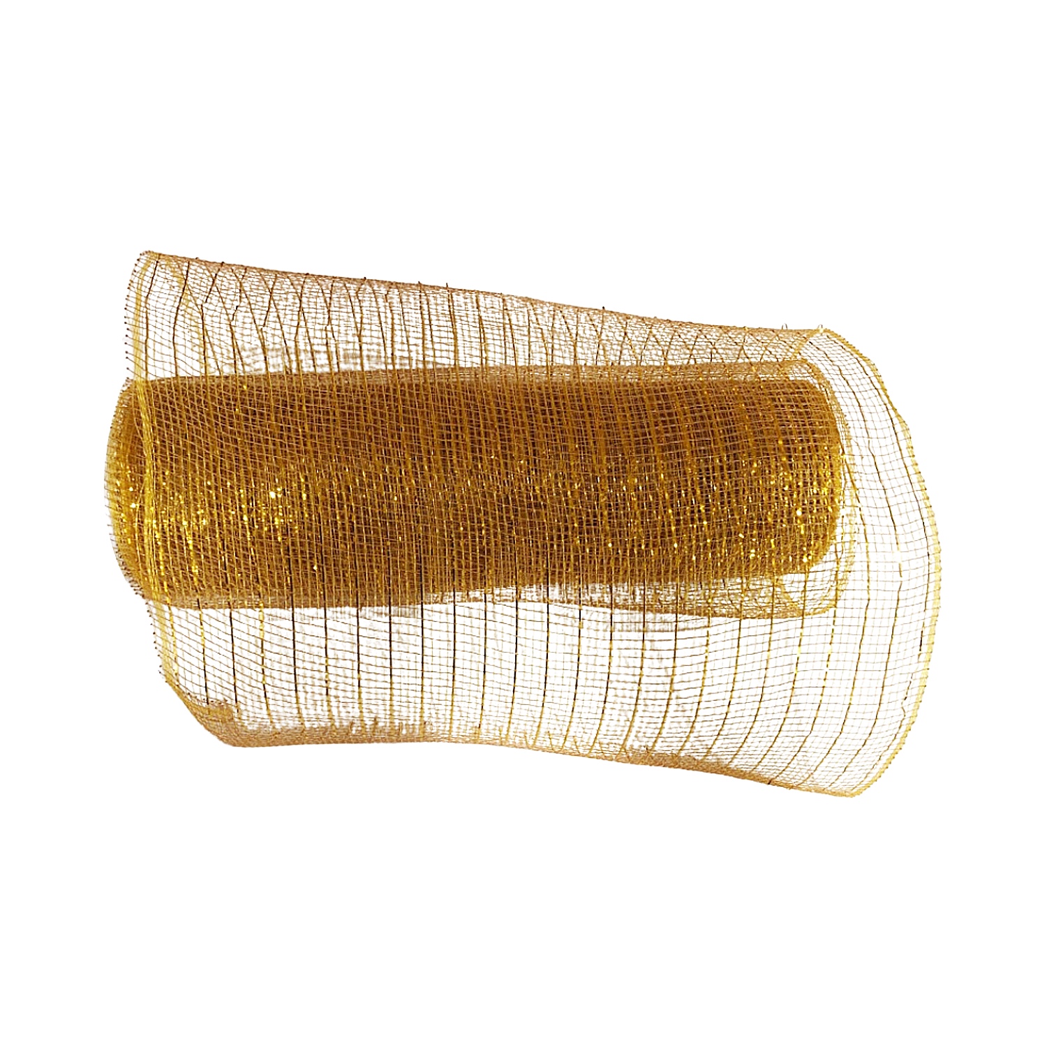 MALLA NAVIDEÑA TRADICIONAL DORADA 26CM*10Y