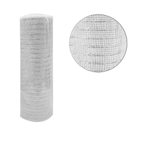 MALLA NAVIDEÑA TRADICIONAL BLANCA 26CM*10Y