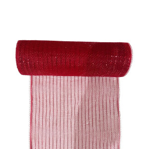 MALLA NAVIDEÑA TRADICIONAL ROJA 26CM*10Y
