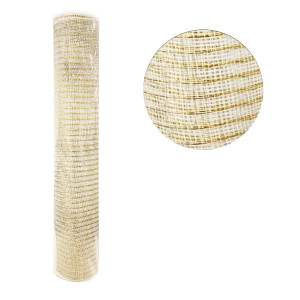 MALLA NAVIDEÑA TRADICIONAL CHAMPAÑA 52CM*10Y