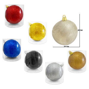 BOLA NAVIDEÑA ESCARCHADA SURTIDA 20CMº